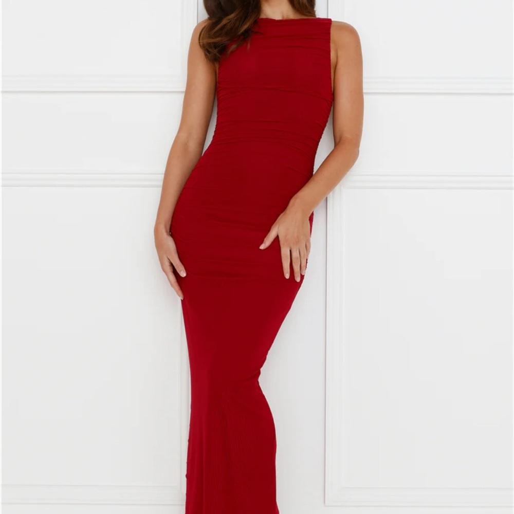 Burgundy dress